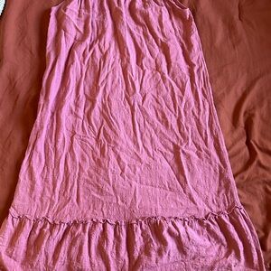 Kona Sol Rose Pink Textured Tank Dress, S